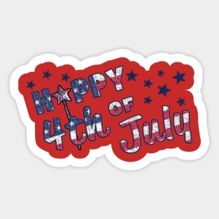 Hippy 4th Of July! Sticker